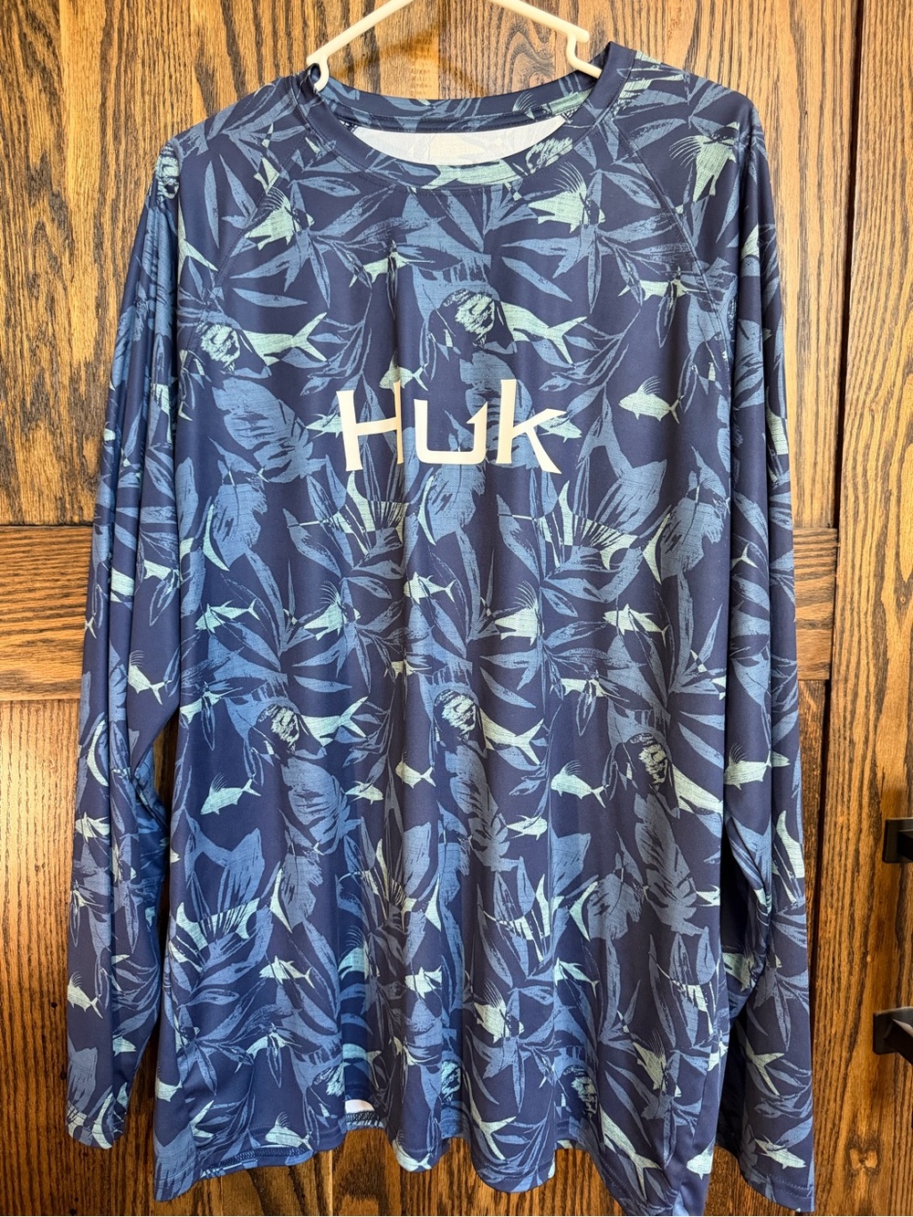 Huk Navy Blue Long Sleeve Tropical Performance Shirt
